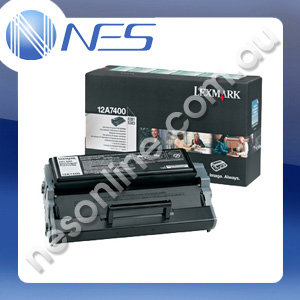 Lexmark Genuine 12A7400 BLACK Toner Cartridge for Lexmark Optra E321/323 [12A7400]