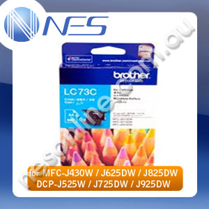 Brother Genuine LC73C CYAN Ink Cartridge for MFC-J430W/MFC-J625DW/MFC-J825DW/DCP-J525W/DCP-J725DW/DCP-J925DW/MFC-J6510DW/MFC-J6710DW/MFC-6910DW (600 Pages Yield) [LC-73C]