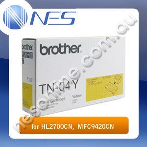 Brother Genuine TN04Y YELLOW Toner Cartridge for HL2700CN, MFC9420CN Printer (6,600 Pages Yield) TN-04Y