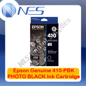 Epson Genuine 410-PBK PHOTO BLACK Ink Cartridge for Expression Premium XP-530/XP-630 [P/N:T338192]
