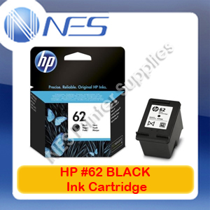 HP Genuine #62 BLACK Ink Cartridge for ENVY 5640/7640/Officejet 5740 (P/N:C2P04AA)