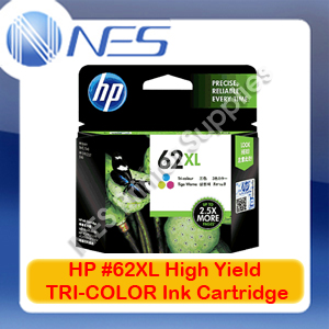 HP Genuine #62XL Tri-Color High Yield Ink Cartridge for ENVY 5640/7640/Officejet 5740 (P/N:C2P07AA)