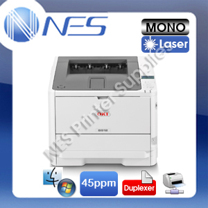OKI B512dn Mono Laser Network PS/PCL Duplex Printer 45PPM/1200dpi+3-Yr 45762026
