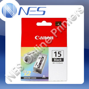 Canon Genuine BCI15BK BLACK Ink Cartridge for Canon I50/I70/I80/IP90/IP90V (150 Pages Yield)