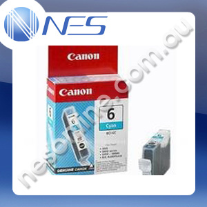 Canon Genuine BCI6C CYAN Ink Cartridge for Canon I560/I865/I905D/I9100/I950/I950D/I965/I990/I9900/I9950/IP4000/IP4000R/IP5000/IP6000D/IP8500/MP750/MP760/MP780/S800/S820/S820D/S830D/S900/S9000 (100 Pages Yield) [BCI-6C]