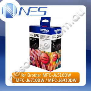 Brother Genuine LC73BK2PK TWIN PACK BLACK Ink Cartridge for MFC-J430W/MFC-J625DW/MFC-J825DW/DCP-J525W/DCP-J725DW/DCP-J925DW/MFC-J5910DW/MFC-J6510DW/MFC-J6710DW/MFC-6910DW (600 Pages Yield) [LC-73BK2PK]
