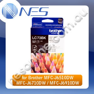 Brother Genuine LC73BK BLACK Ink Cartridge for MFC-J430W/MFC-J625DW/MFC-J825DW/DCP-J525W/DCP-J725DW/DCP-J925DW/MFC-J6510DW/MFC-J6710DW/MFC-6910DW (600 Pages Yield) [LC-73BK]