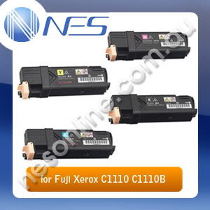 Fuji Xerox Genuine CT201114-CT201117 Set of 4x Toner Cartridges for C1110/C1110B/C1110N (2,000 Pages Yield) [CT201114-CT201117]