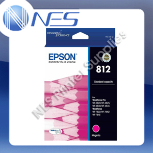 Epson Genuine #812 Magenta Ink Cartridge for WF-4830, WF-4835, WF-3820, WF-3825 [C13T05D392]