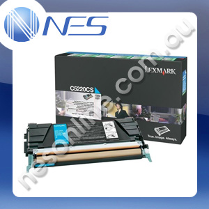 Lexmark Genuine C5220CS CYAN Standard Yield Return Program Toner Cartridge for Lexmark C522/C524/C532dn/C532n/C534dn [C5220CS]