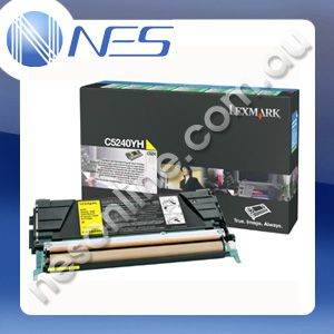 Lexmark Genuine C5240YH YELLOW High Yield Return Program Toner Cartridge for Lexmark C524/C532dn/C532n/C534dn [C5240YH]