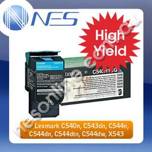 Lexmark Genuine C540H1CG CYAN High Yield Return Program Toner Cartridge for C540n/C543dn/C544n/544dn/C544dtn/544dw/C546dtn (2,000 Pages Yield)