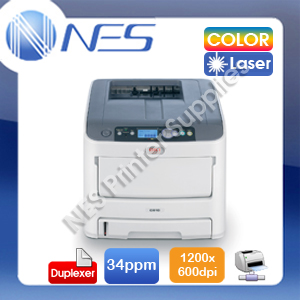 OKI C610dn Color Laser 1.2m Banner Network Printer+Auto Duplex+3-Yr Wty 34ppm