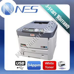 OKI C711WT Color Laser Network Printer w/White Toner 34ppm *BONUS:3 years Warranty*
