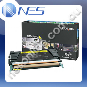 Lexmark Genuine C734A1YG YELLOW Return Program Toner Cartridge for Lexmark C734DN/734DW/736DN X734DE/736DE/738DE/738DTE [C734A1YG]