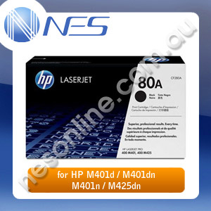 HP Genuine #80A BLACK Toner Cartridge for M401d/M401n/M401dn/M401n/M425dn [CF280A] (2.7K Yield) *FREE SHIPPING!*
