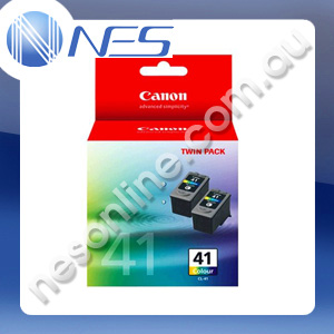 Canon Genuine CL41 *Twin Pack* FINE COLOUR Ink Cartridge for Canon IP1200/IP1300/IP1600/IP1700/IP2200/IP2400/IP6210D/IP6220D/IP6320D/MP140/MP150/MP160/MP170/MP180/MP190/MP210/MP220/MP450/MP460/MP470/MX300/MX310 [CL41TWIN]