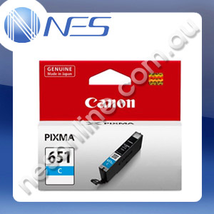 Canon Genuine CLI651C CYAN Pigment Ink Cartridge/Tank for IP7260 MG5460 MG6360 [CLI-651C]