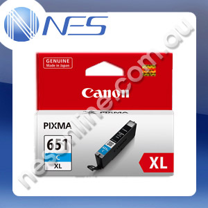 Canon Genuine CLI651XLC High Yield CYAN Ink Cartridge for IP7260/MG5460/MG6360/MX726/MX926 [CLI-651XLC]