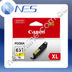 Canon Genuine CLI651XLY High Yield YELLOW Ink Cartridge for IP7260/MG5460/MG6360/MX726/MX926 [CLI-651XLY]