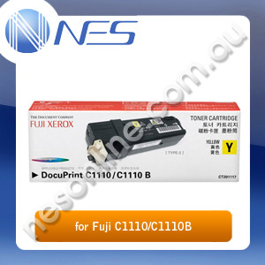 Fuji Xerox Genuine CT201117 YELLOW Toner Cartridge for C1110/C1110B/C1110N Printer (2,000 Pages Yield) [CT201117]