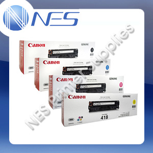 Canon Genuine CART418 Set of 4x Toner BK/C/M/Y for MF-8350CDN/MF-8380CDW/MF-8580CDN/MF-8580CDW/MF-729Cx [CART418]