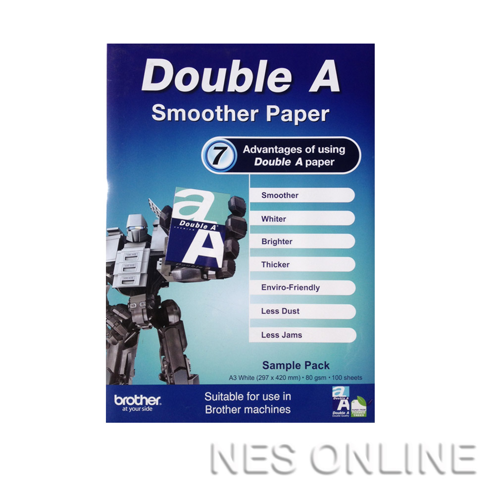 Brother Double A A3 (100x A3 Plain) Sheet White Copy Paper 80GSM [N8BA00004]