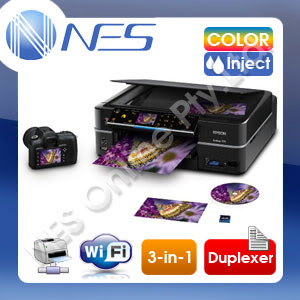 EPSON Artisan 725 3-in-1 Wireless Photo Printer + Auto Duplexer+CD/DVD Direct Printing+/w 82N Starter Ink Set Inc. C11CA74401