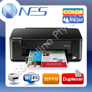 Epson WorkForce 60 Wireless & Ethernet Inkjet Photo Printer +Auto Duplexer