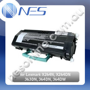 HV Compatible X264A11G BLACK Toner Cartridge for Lexmark X264/X363/X364/X264DN/X363DN/X364DN/X364DW Printer (3.5K Page Yield)