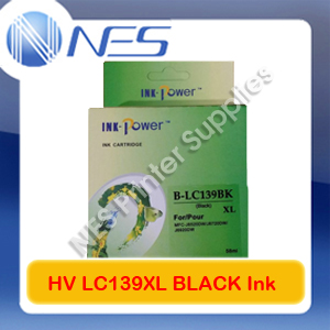 1x CT Compatible LC139XL-BK A-Grade High Yield BLACK Ink Cartridge->MFC-J6520DW/MFC-J6720DW/MFC-J6920DW 58ml