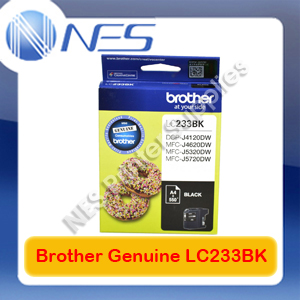 Brother Genuine LC233BK BLACK Ink Cartridge for DCP-J4120DW/MFC-J4620DW/MFC-J5320DW