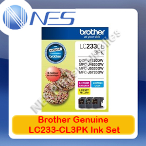 Brother Genuine LC233-CL3PK Colour Value Pack for DCP-J4120DW/MFC-J4620DW/J5320DW/J5720DW