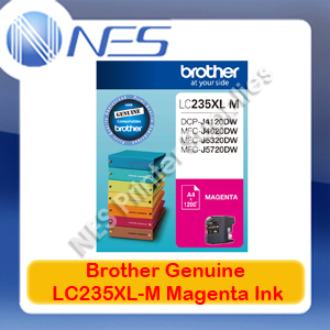 Brother Genuine LC235XL-M Magenta High Yield Ink Cartridge for DCPJ4120DW/MFC-J4620DW/MFC-J5720DW (1.2K)