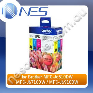 Brother Genuine LC73CL3PK C/M/Y Tri-color Ink Cartridges for MFC-J430W/MFC-J625DW/MFC-J825DW/DCP-J525W/DCP-J725DW/DCP-J925DW/MFC-J6510DW/MFC-J6710DW/MFC-6910DW [LC-73CL3PK]