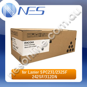 Ricoh/Lanier Genuine 406483 BLACK Toner Cartridge for SPC231/SPC232SF/SPC242SF/312DN 6.5K Yield [406483]