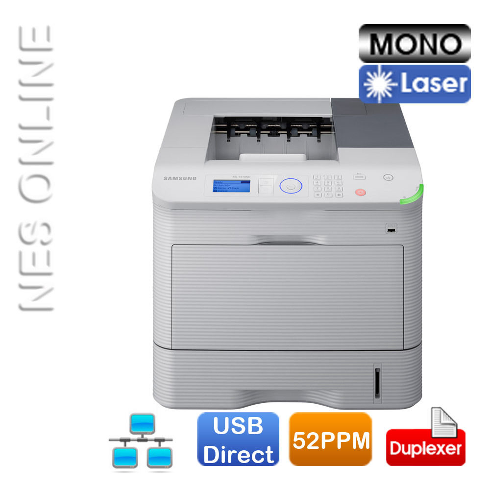 Samsung ML-5510ND High Speed Mono Laser Network Printer+D309S Starter SC *RFB*