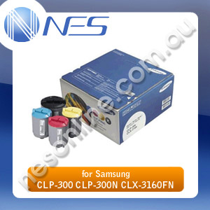 Samsung Genuine CLPP300C Value Pack Toner Cartridges (Set of 4x) for Samsung CLP-300/CLP-300N/CLX-2160/CLX-2160N/CLX-3160FN [CLP-P300C]
