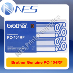 Brother Genuine PC-404RF Fax Refill Rolls Value Pack->FAX-645/685MC/727/817/827