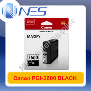 Canon Genuine PGI-2600BK BLACK Standard Yield Ink Cartridge for MAXIFY iB4060/MB5060/MB5160/MB5360/MB5460 (1K Yield)