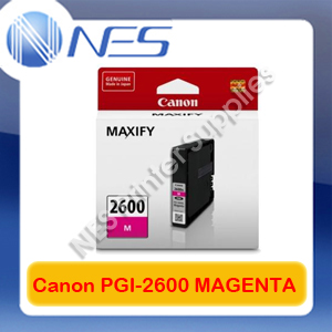 Canon Genuine PGI-2600M MAGENTA Standard Yield Ink Cartridge for MAXIFY iB4060/MB5060/MB5160/MB5360/MB5460 (700 Pages Yield)