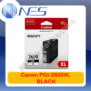 Canon Genuine PGI2600XL-BK BLACK High Yield Ink Cartridge for MAXIFY iB4060/MB5160/MB5060/MB5360/MB5460 PGI2600 (2.5K Yield)