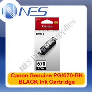 Canon Genuine PGI-670BK BLACK Ink Cartridge for MG5760/MG5765/MG5766/MG6860/MG6865/TS5060/TS6060/TS8060/TS9060