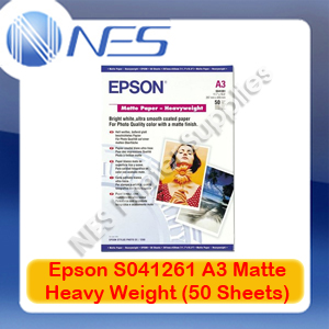 Epson S041261 A3 Heavy Weight Matte Paper (50 Sheets) 167GSM 297x420mm for XP-860