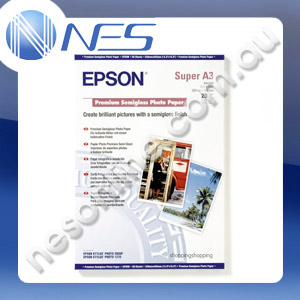 Epson A3+ S041328 Premium Semigloss Photo Paper 251gsm (20x Sheets) [P/N:S041328]