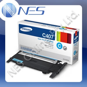 Samsung Genuine CLTC407S CYAN Toner Cartridge for CLP-325/CLP-325W/CLP-320N/CLX-3185/CLX-3185FN/CLX-3185FW [CLT-C407S]