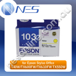 Epson Genuine 103 YELLOW Ink Cartridge for Epson Stylus Office T1100/T30/T40W/TX510FN/TX600FW/TX610FW/TX550W [C13T103492]