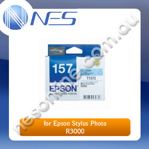Epson Genuine 157 UltraChrome LIGHT CYAN Ink Cartridge for Epson Stylus Photo R3000 [C13T157590]