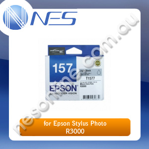 Epson Genuine 157 UltraChrome LIGHT BLACK Ink Cartridge for Epson Stylus Photo R3000 [C13T157790]