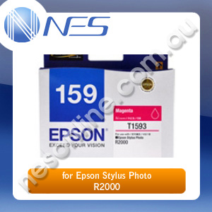 Epson Genuine 159 UltraChrome Hi-Gloss2 MAGENTA Ink Cartridge for Epson Stylus Photo R2000 [C13T159390]